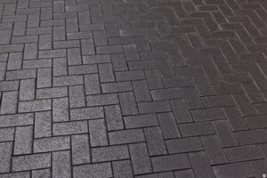Тротуарная плитка Кирпичик 100х200х55 чёрная