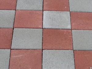 Тротуарная плитка Квадрат 100х100х70 красная