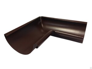 Угол желоба универсальный D130 Коричневый шоколад RAL 8017
