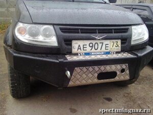 Силовой передний бампер на УАЗ Патриот "Партизан"