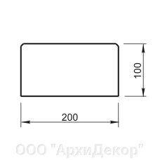 Основание балюстрады Вландо , ОБ-00.1000, Высота 100 мм, архитектурный бетон от компании ООО "АрхиДекор" - фото 1