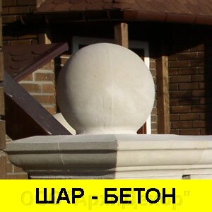 Шар Вландо , ШР-00.240, 240х240х225 мм (ШхВ), архитектурный бетон от компании ООО "АрхиДекор" - фото 1