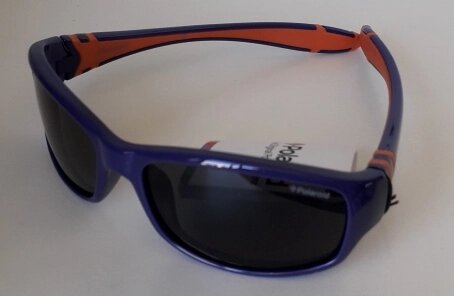Очки детские Polaroid PLD8000/S T19 (4-7) поляризационные, темные линзы синяя оправа нерег/дужки от компании Алтай СПб - фото 1