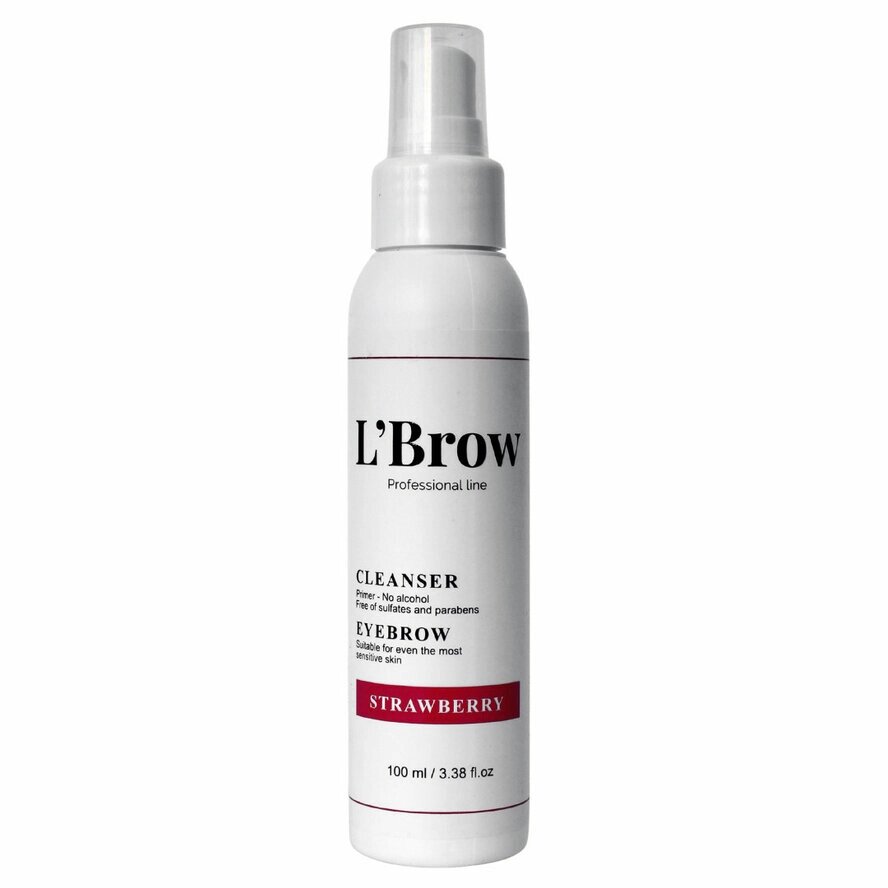 Обезжириватель Cleanser для бровей L`Brow 100 мл (Клубника) от компании Lucky Master - фото 1