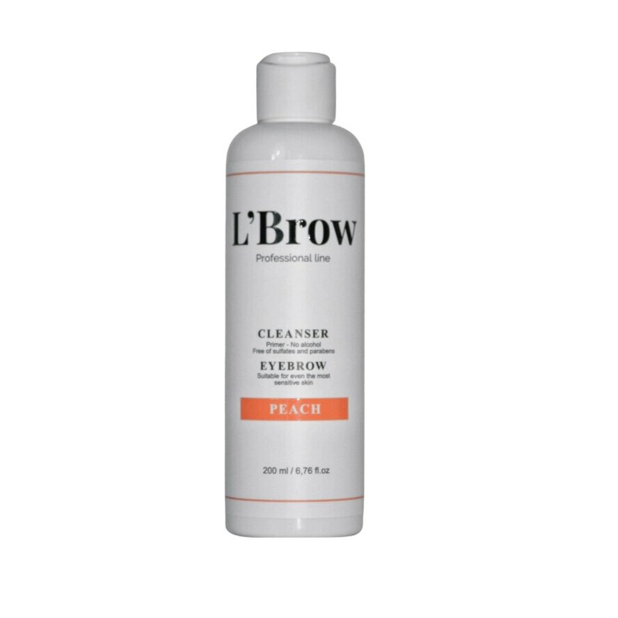 Обезжириватель Cleanser для бровей L`Brow 200 мл (Персик) ##от компании## Lucky Master - ##фото## 1