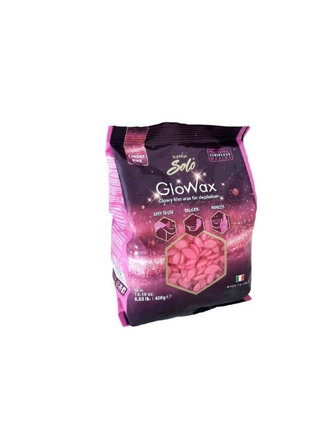 Воск горячий (плёночный) для депиляции лица ITALWAX SOLO GLOWAX Вишня гранулы 400гр от компании Lucky Master - фото 1