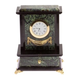 Часы из нефрита с выдвижным ящиком / настольные часы / часы декоративные / кварцевые часы / интерьерные часы /