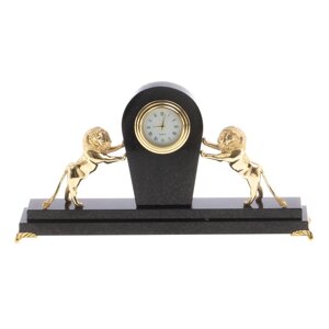Часы настольные "Два льва"часы декоративные / кварцевые часы / интерьерные часы