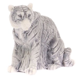 Фигурка "Тигр сидит" из мраморной крошки / сувенир из камня