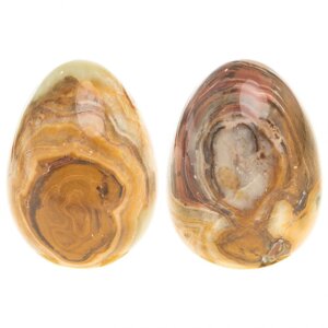 Набор из 2 яиц камень оникс 5х7см (2х3) / каменное яйцо / сувенир из камня / яйцо декоративное