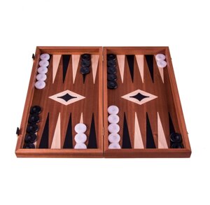 Настольная игра набор 3 в 1: Шахматы шашки нарды 48х26 см красное дерево / Деревянный набор игр три в одном /