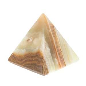Пирамида из камня оникс зелено-коричневый 3,5х3,5х3,6 см (1,25) 122076