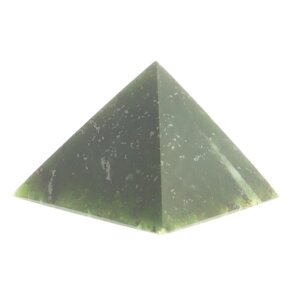 Пирамида из нефрита 3х3х2,5 см / пирамида из камня / нефритовая пирамида / каменная пирамидка