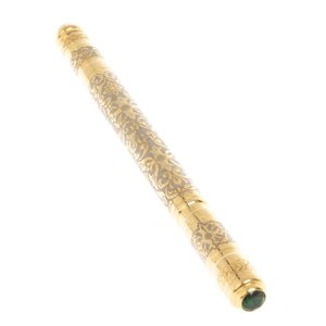 Подарочная шариковая ручка с зеленым фианитом Златоуст 126877
