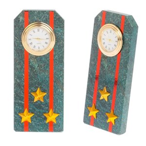 Подарочные часы "Погон Полковник ВС" камень змеевик 113162
