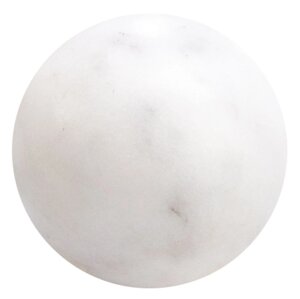Шар из белого мрамора 3,5 см / шар декоративный / шар для медитаций / каменный шарик / сувенир из камня