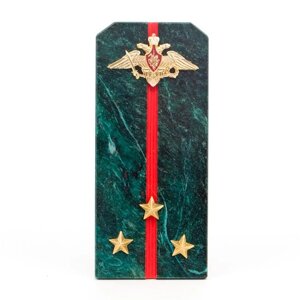 Сувенир "Погон Старший лейтенант ВС" камень змеевик 116370
