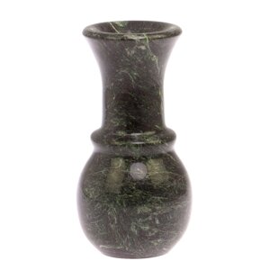 Ваза из натурального камня змеевик 9,5х9,5х19 см / ваза для цветов / декоративная / интерьерная / настольная