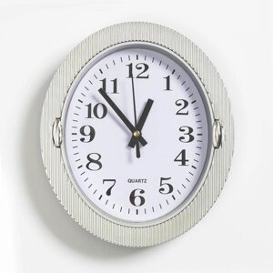 Часы настенные, серия: Классика, "Бенедатта", 19 х 22 см серые