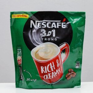 Кофе растворимый Nescafe 3 в 1, Strong, 20 х 14,5 г (20 шт)