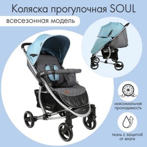 Коляска прогулочная Indigo SOUL, голубой