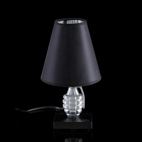 Лампа настольная "Граната" черно-серебристая, 30 22 22 см