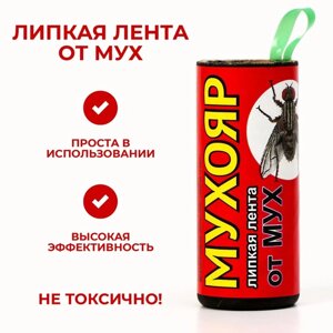 Липкая лента от мух "Мухояр", 1 шт