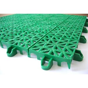 Модульное пластиковое покрытие 33 х 33 х 0,9 см, зеленый (9 шт)