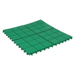 Модульное покрытие, 30 30 см, пластик, зелёное, 1 шт. (11 шт)