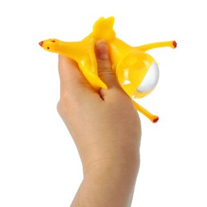 Мялка «Курица», с водой, с яйцом, цвет жёлтый (24 шт)