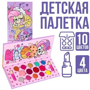 Набор косметики My Little Pony, тени 10 цв по 1,3 гр, блеск 4 цв по 0,8 гр