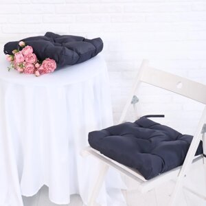 Набор подушек для стула непромокаемых, 40х40см 2 шт, цвет тёмно-серый, файберфлекс, грета 20%пэ