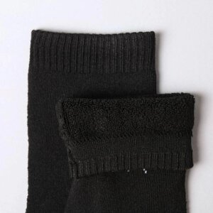 Носки мужские махровые, цвет чёрный, размер 27-29 (6 пара)