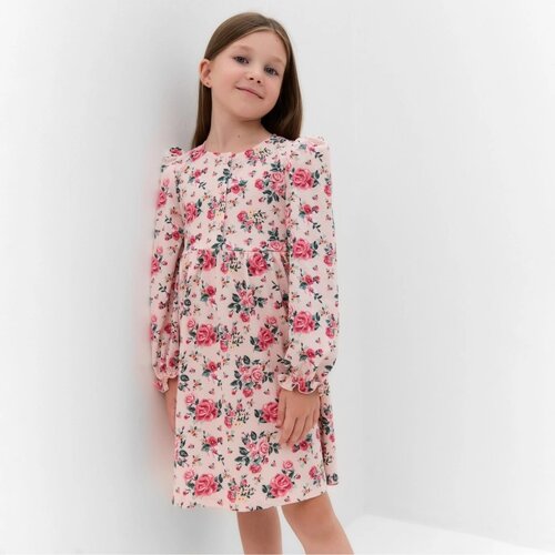 Платье для девочки, цвет розовый/розы, рост 110 см