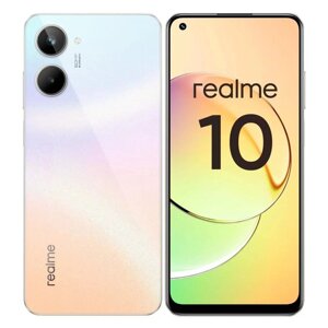 Смартфон Realme 10, 6.4", SAmoled, 2 sim, 8 Гб, 128 Гб, 50 Мп, 16 Мп, 5000 мАч, белый