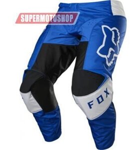 Штаны кроссовые Fox 180 Lux , Синий/Белый 34