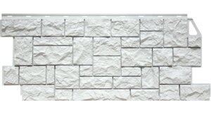 Цокольная панель FineBer Камень Дикий (Мелованный белый) 1117x463 E0121507