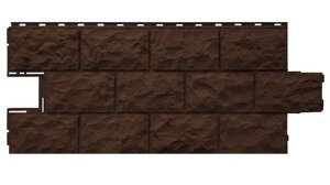 Фасадная панель FineBer Дачный Доломит Темно-коричневый 1120x473 E0136215
