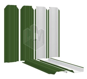 Штакетник для забора Узкий RAL6002 Зеленый лист высота 1.7 метра