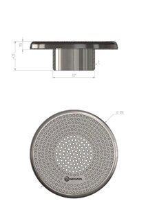 Водозабор Aquaviva 2, 125 мм, бетон, AISI 304