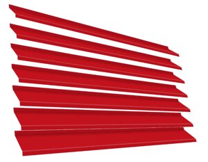 Забор-жалюзи из ламелей ЭКО-Z RAL3020 Красный металлическая