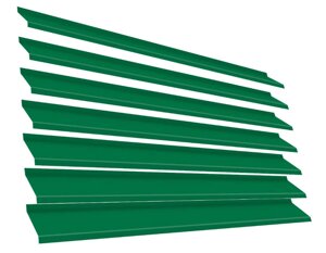Забор-жалюзи из ламелей ЭКО-Z RAL6029 Зеленая Мята металлическая