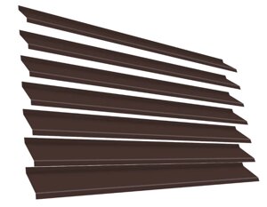 Забор-жалюзи из ламелей ЭКО-Z RAL8017/8017 Шоколад 2-х сторонняя
