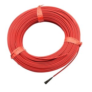 Нагревательный кабель 66 Ом 100 метров 2 мм силикон (6k)