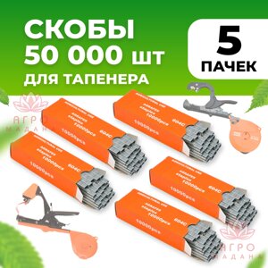 Скобы для тапенера Tapetool 5 упаковок (в каждой по 10.000 штук)