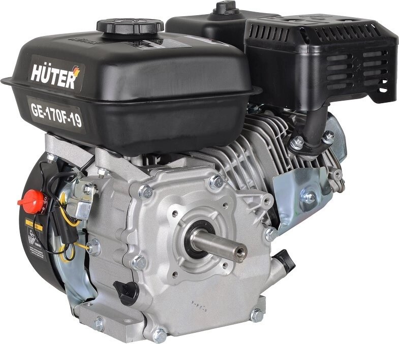 Двигатель бензиновый Huter GE-170F-19 4-х тактный 7л. с. 5.15кВт для садовой техники (70/15/1) от компании Техника в дом - фото 1