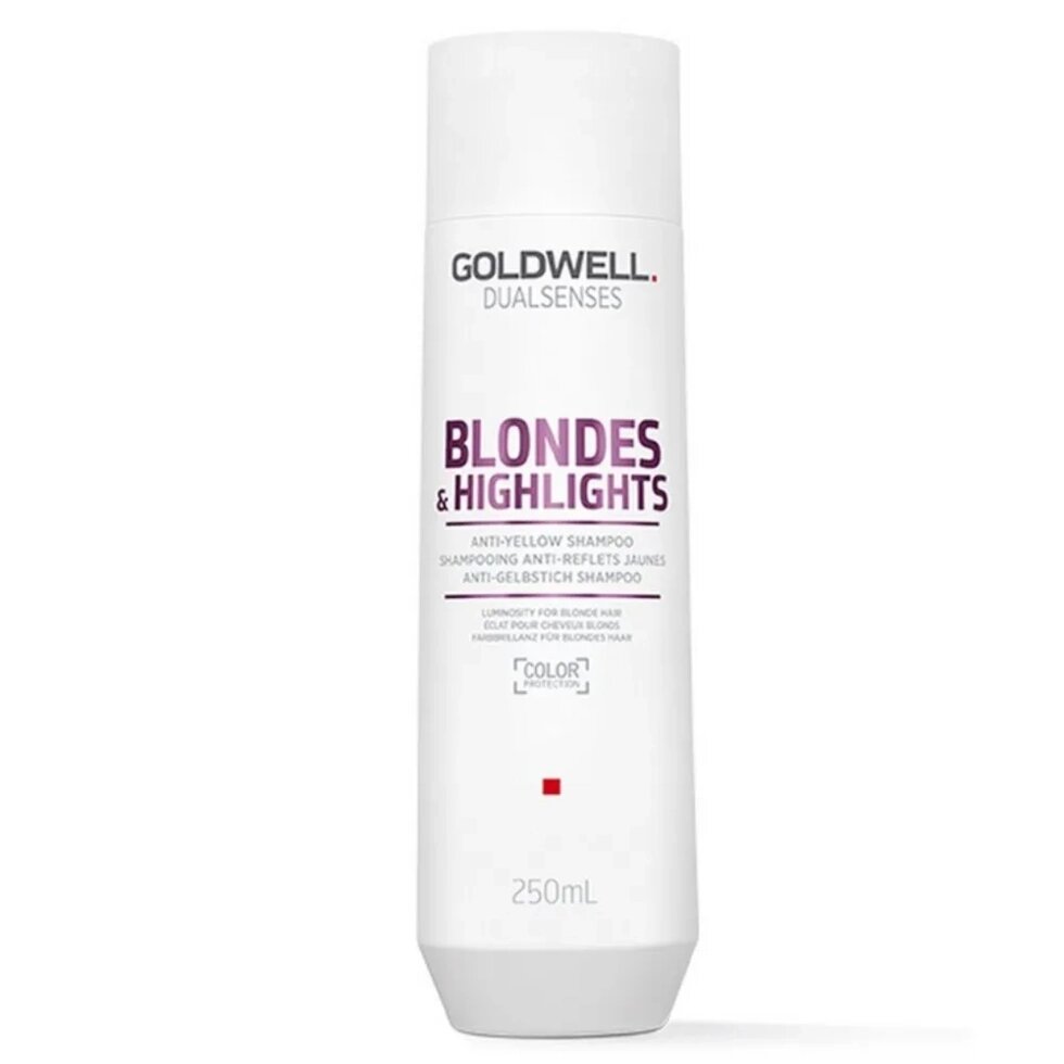 Goldwell 250 мл. Blondes & Highlights Shampoo - шампунь против желтизны для осветленных волос. от компании Интернет-магазин "Well-cosmetics" - фото 1