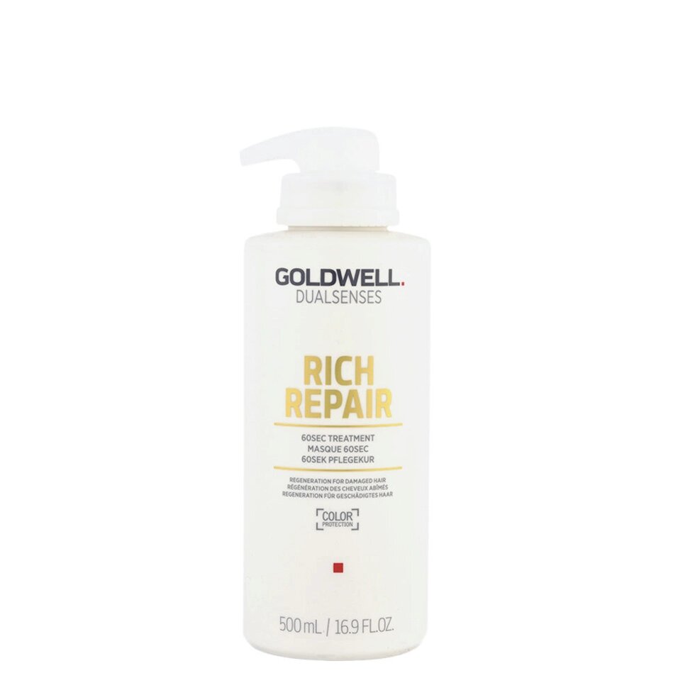 Goldwell 500 мл. Rich Repair Restoring 60 Sec Treatment - восстанавливающий уход за 60 секунд для поврежденных волос. от компании Интернет-магазин "Well-cosmetics" - фото 1