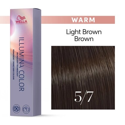 Illumina Color 5/7 (светло-коричневый коричневый) - стойкая крем краска, 60 мл.