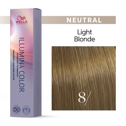 Illumina Color 8/светлый блонд)- стойкая крем краска, 60 мл.